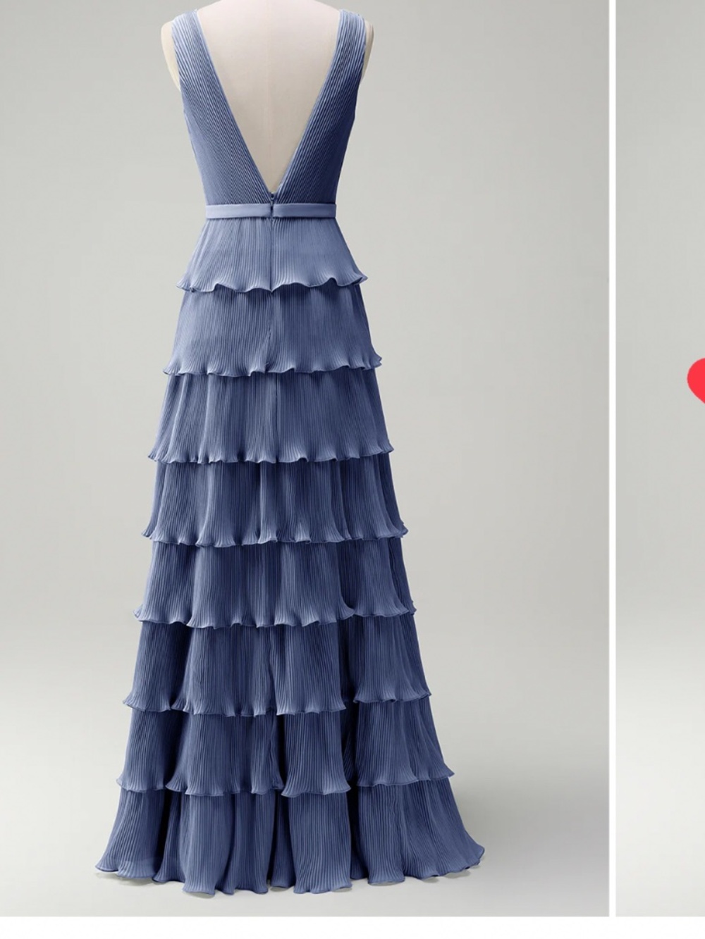 Wedtrend grey blue tiered gown size 12 new
